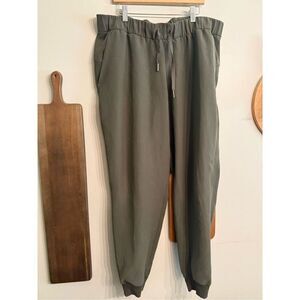 Lululemon Drawstring Pull On Performance On The Fly Joggers Pants Green Size 10